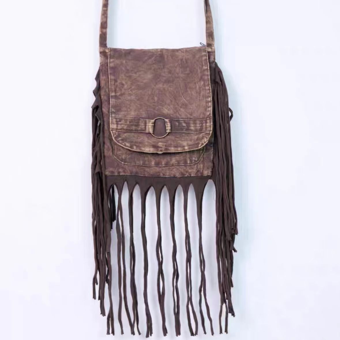 Wholesale Hippie Wasteland Style Bohemian Ethnic Style Niche Tassel Crossbody Shoulder Bag