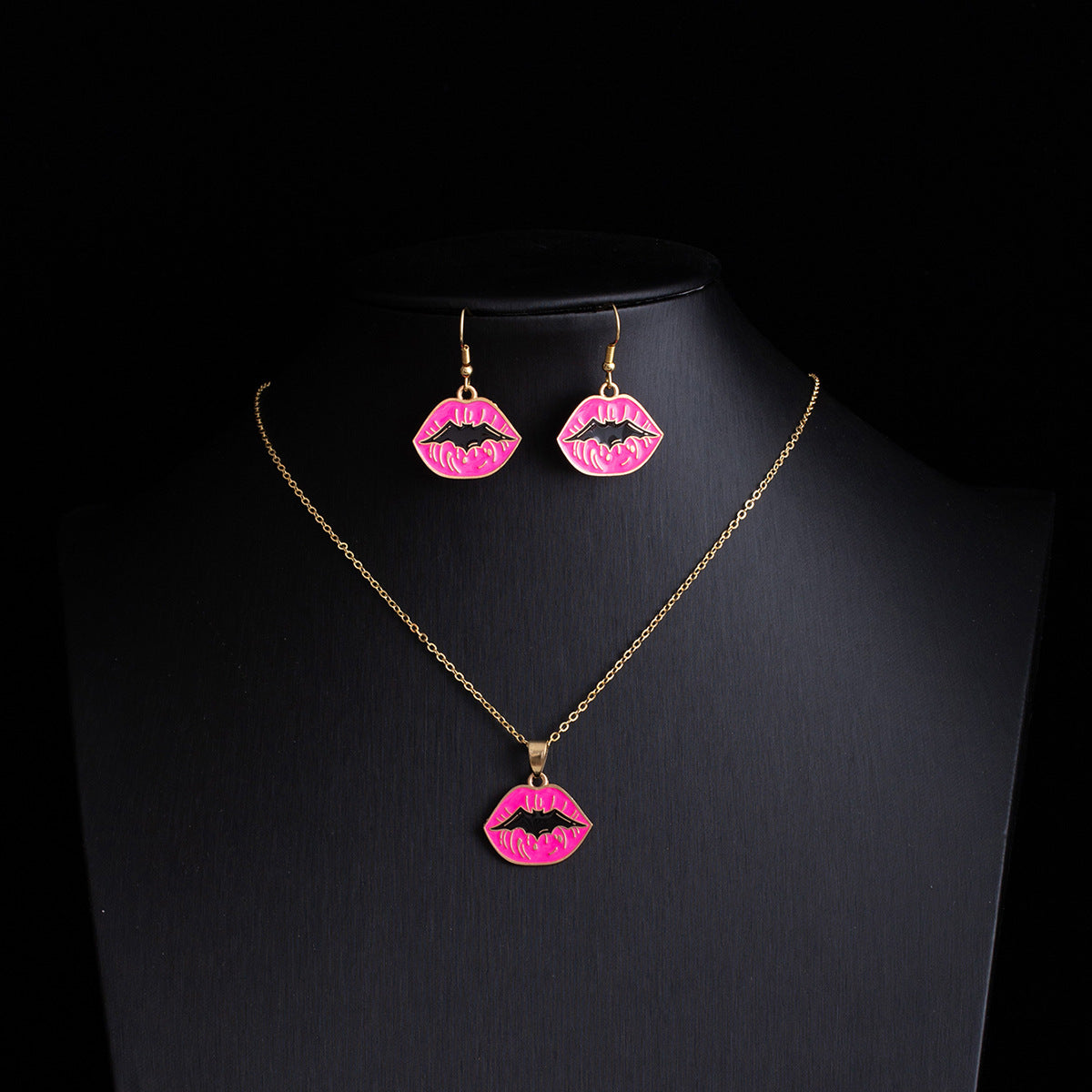 Wholesale Gothic Punk  Earring Necklace Set