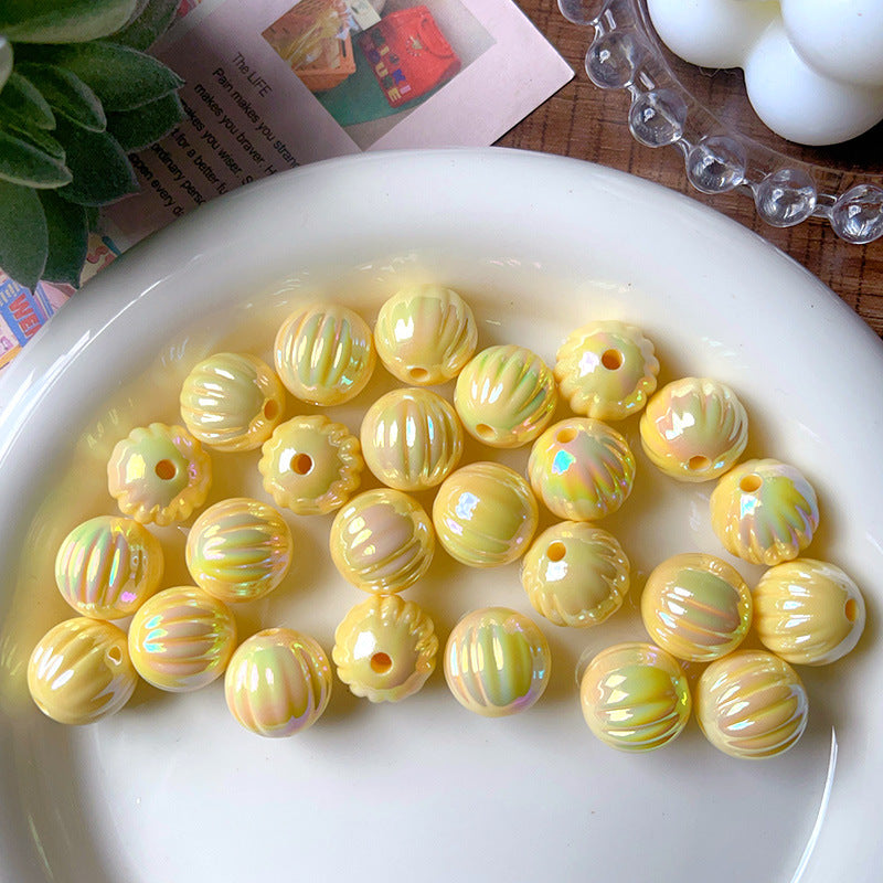 Wholesale 10pcs 14mm Colorful UV Pumpkin  Acrylic Beads