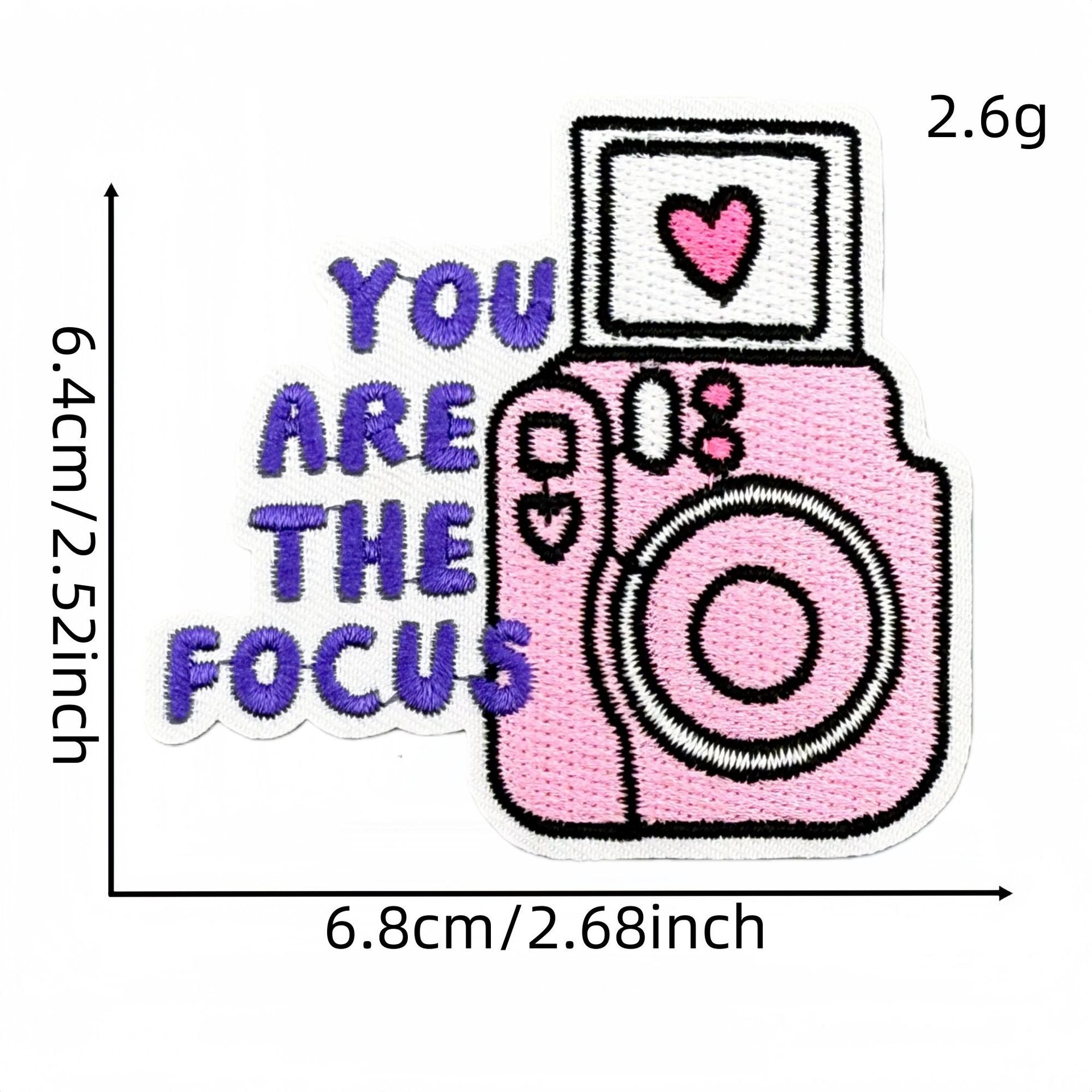 Wholesale Purple Graffiti Inspirational Embroidered Patch Iron On Applique For Clothing Bags DIY Craft