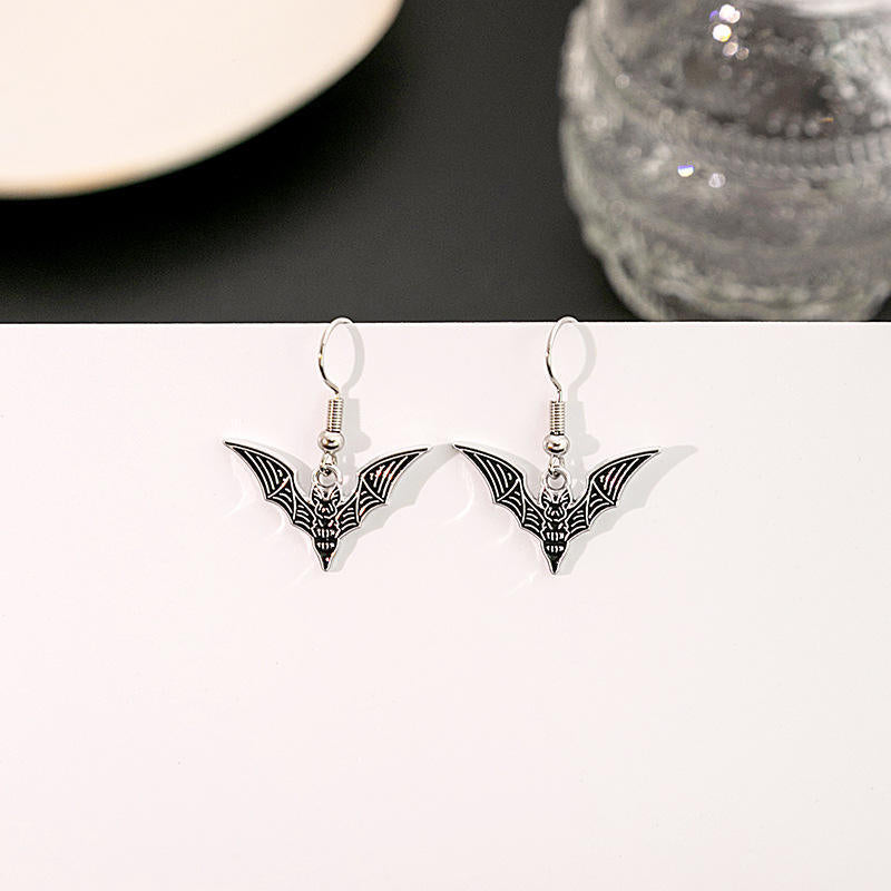 Wholesale Halloween Bat Alloy Earrings