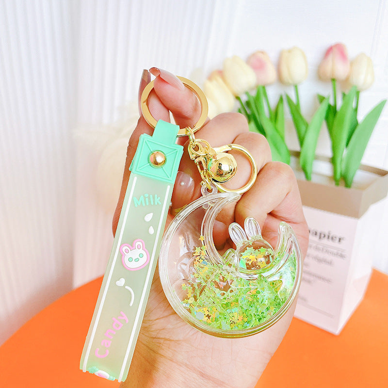 Llaveros acrílicos de conejo luna al por mayor