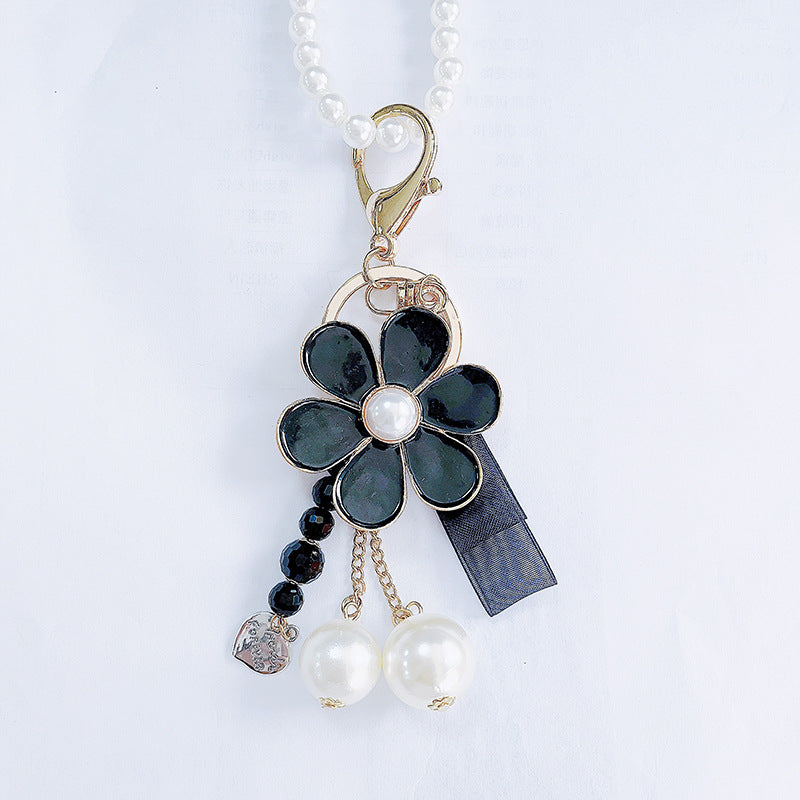 Wholesale Pearl Car Butterfly Alloy Keychain