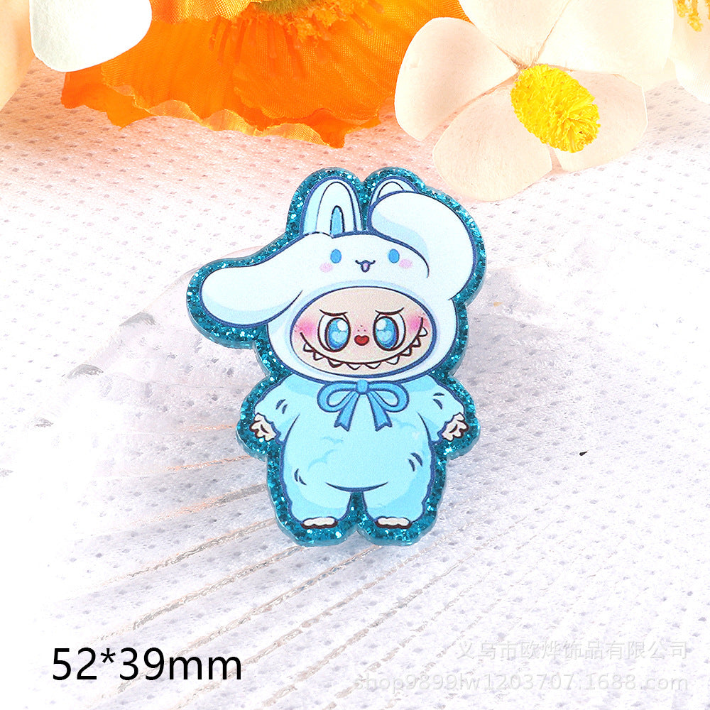 Wholesale 10pcs/ pack cartoon character cute pendant acrylic pin cute DIY accessories