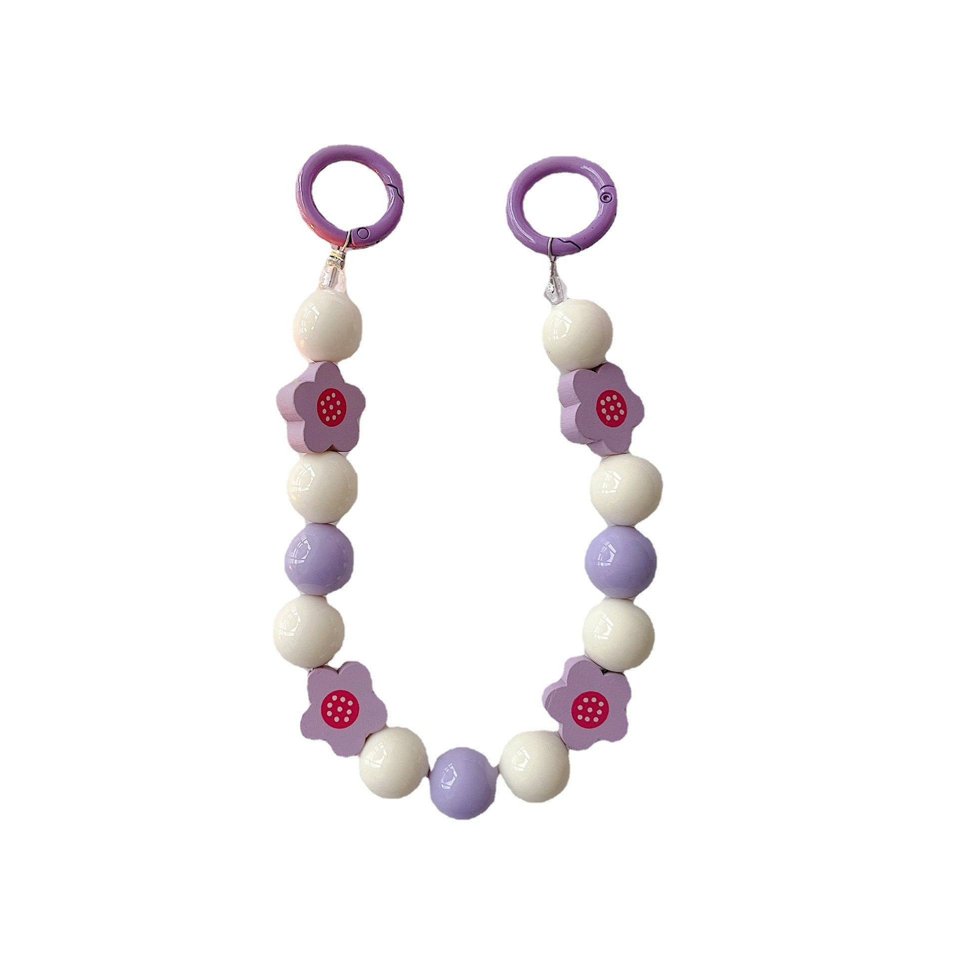 Cadena de telefonía móvil de flores de madera al por mayor