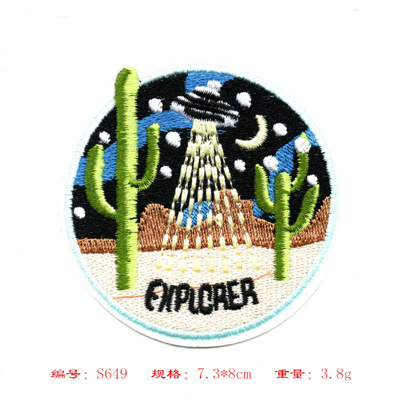Wholesale Embroidered Round Cap Badge Chic Patch For Caps Bags Clothing Accessories