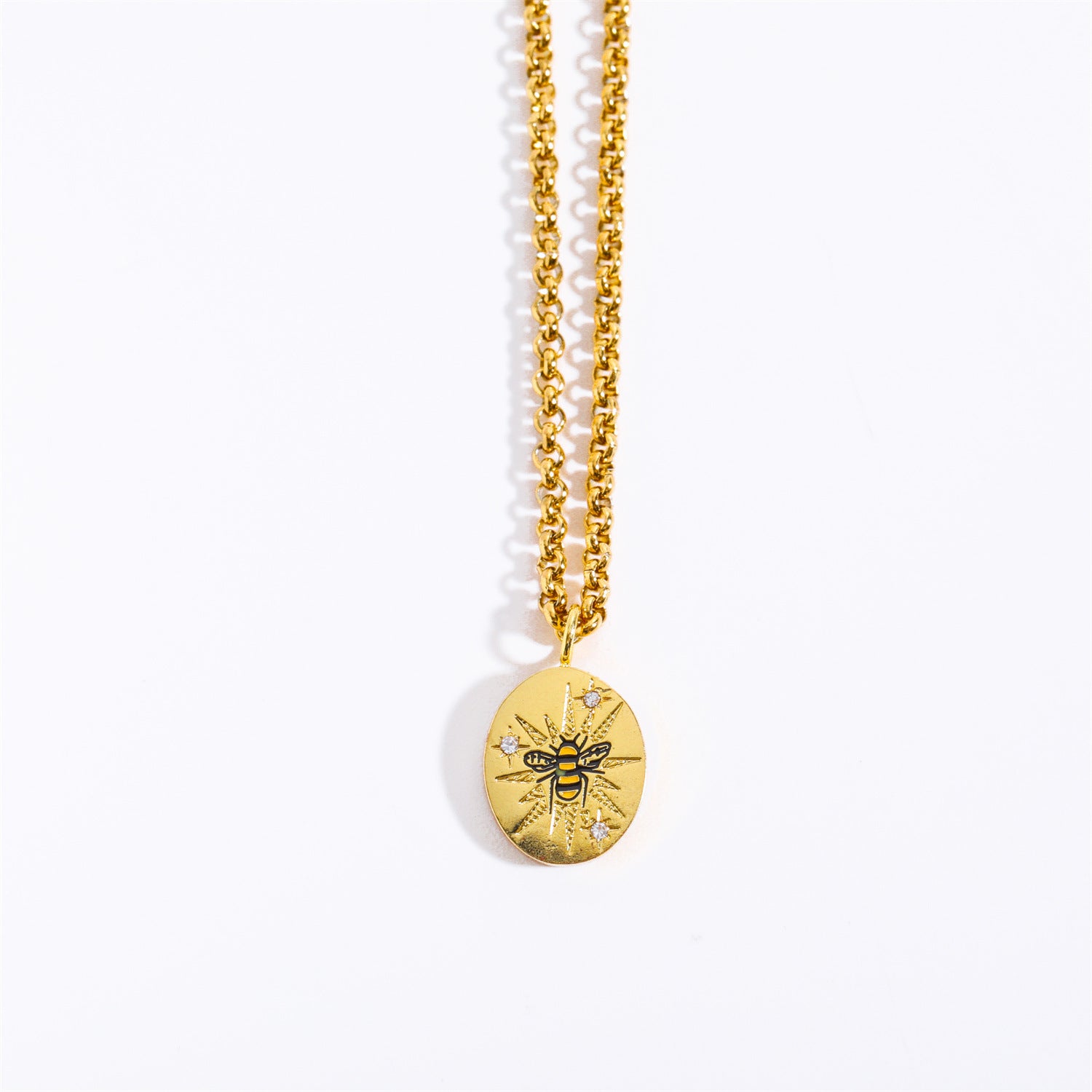 Wholesale Oval Hand-painted Totem Pendants Stainless Steel Necklace