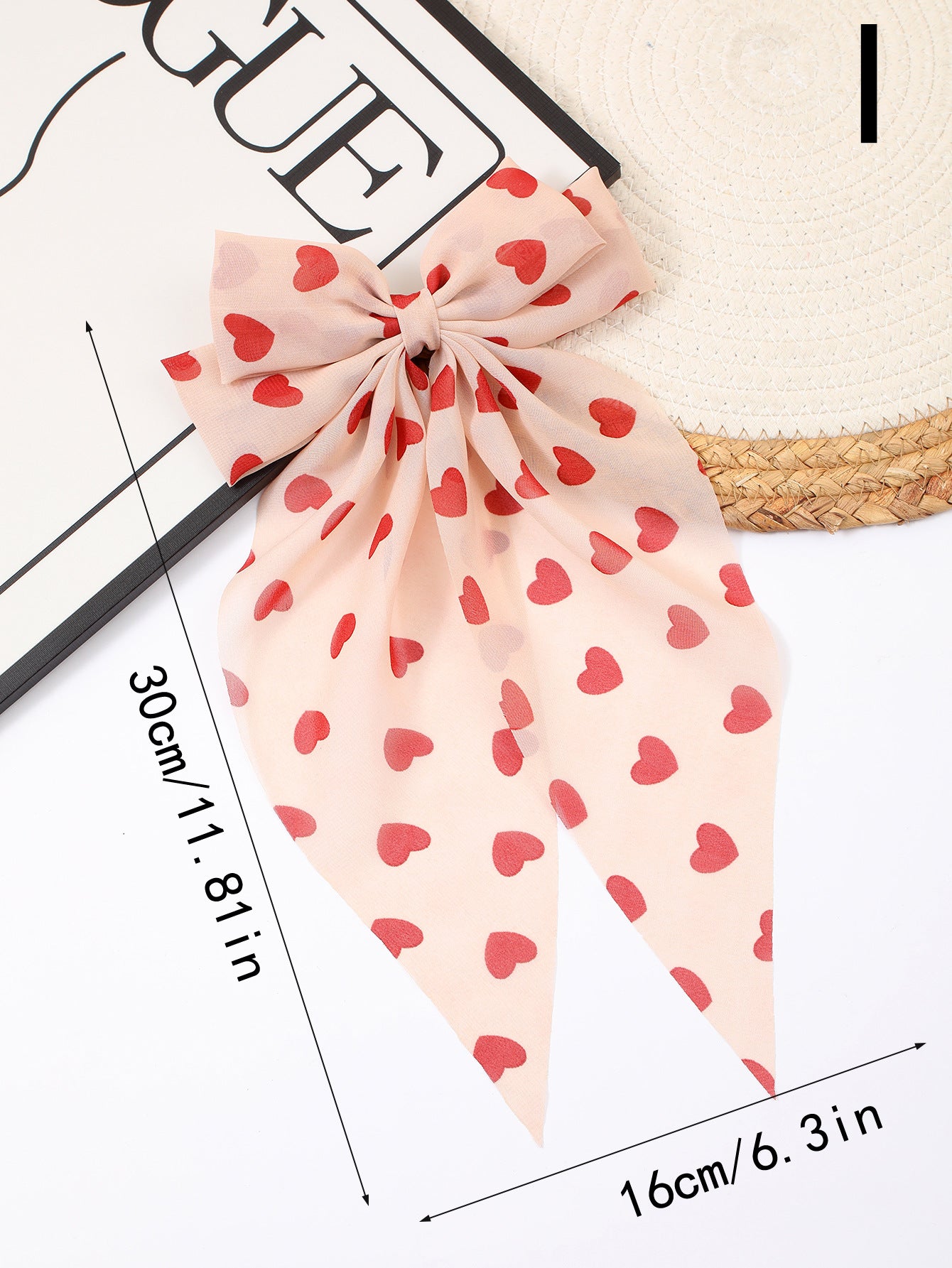 Wholesale valentine's day bow ribbon spring clip heart red lip printing hair clip hair accessories
