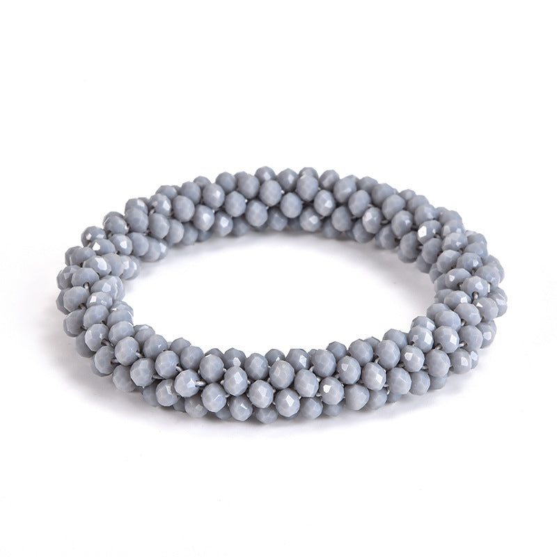 Wholesale Sequin Crystal Color Elastic Rubber Band Bracelet Dual Use