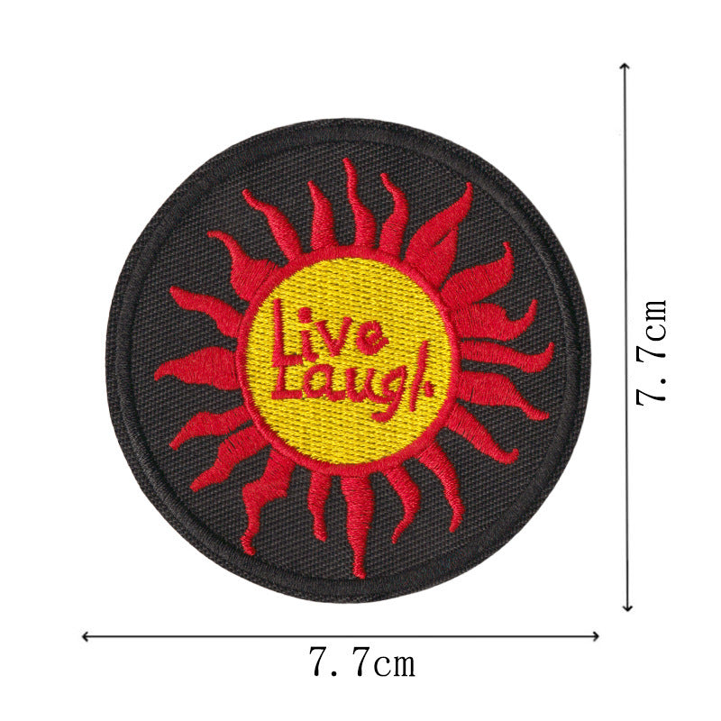 Wholesale 9 Piece Cartoon Crow Ocean Embroidery Patches Iron On Appliques For Towels Home Decor