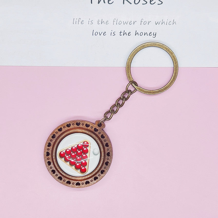 Llavero de béisbol de fútbol de madera al por mayor