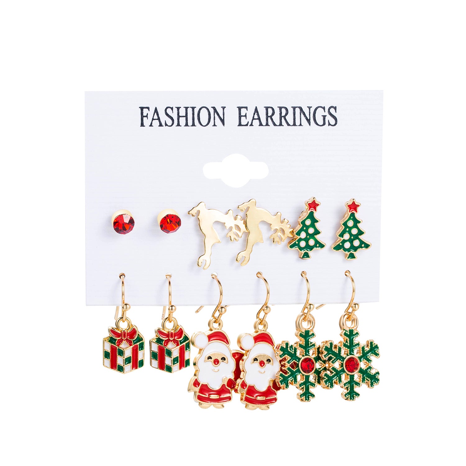 Wholesale 1set Christmas Oil Drop Earrings