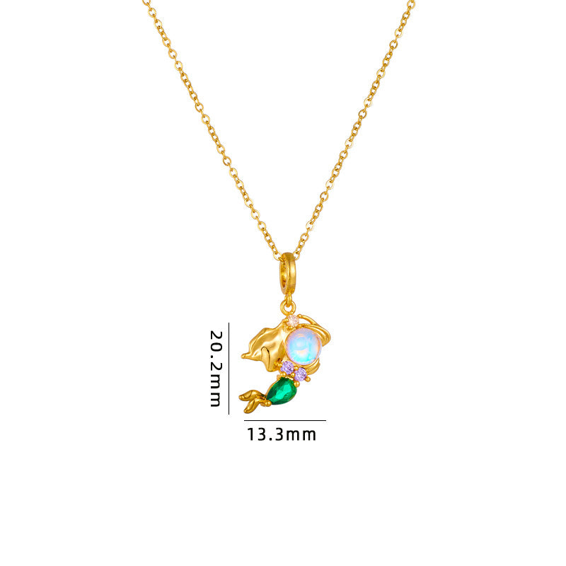 Wholesale creative cartoon necklace titanium steel Princess Accessories