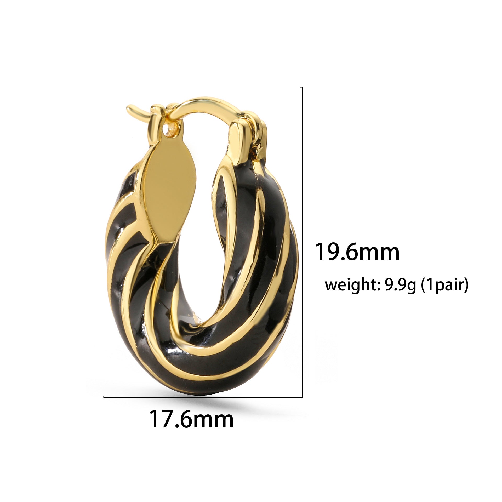 Wholesale Colorful Enamel Oil Dripping Spiral Pattern  Earrings