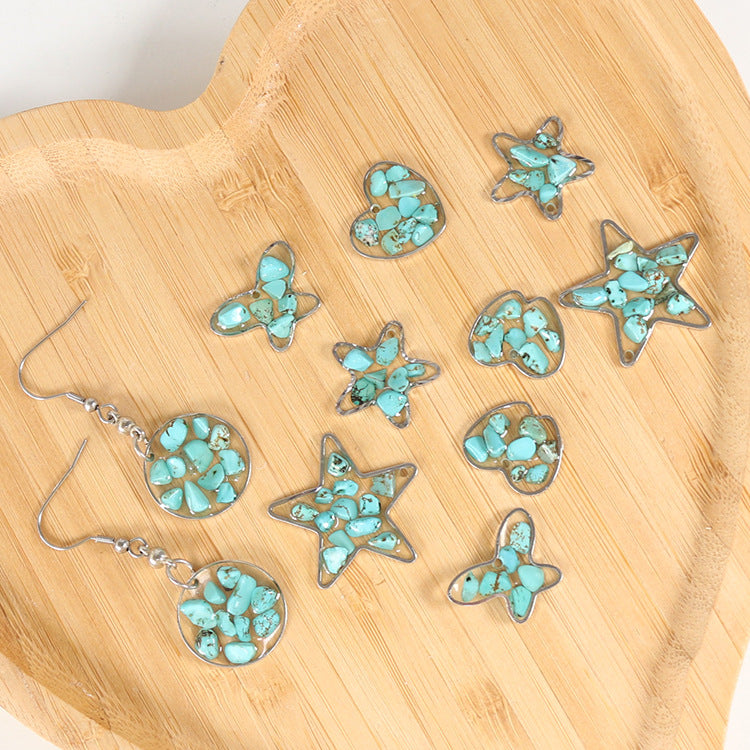 Wholesale 10pcs Creative New Style 925 Silver Turquoise Earrings