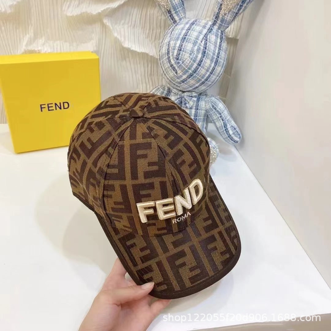 Wholesale Spring and Summer New Casual All-match Fashion Sunscreen Cap Embroidered Full Print Letter Double F Baseball Cap