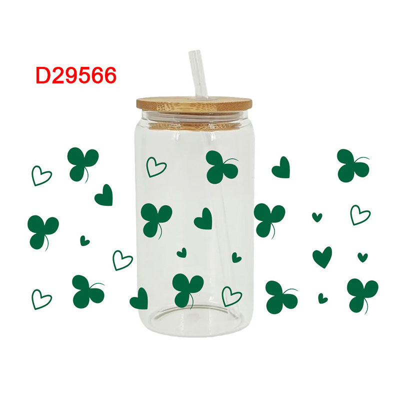 Wholesale Green forest 16oz Cup UV DTF Wraps