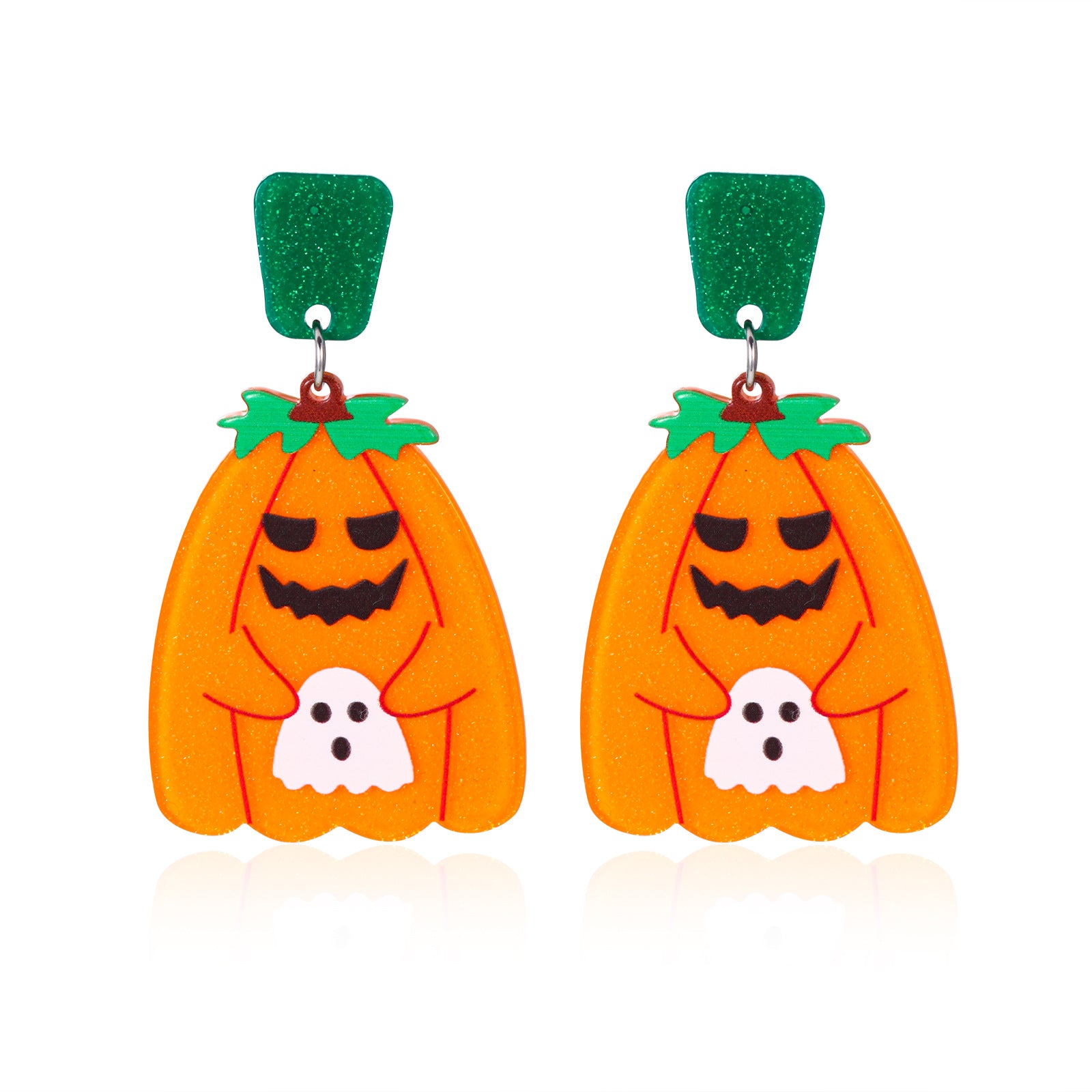 Wholesale  Acrylic Pumpkin Ghost Skull Drop Earrings For Women Party Wear Jewelry Accessory Gift Boutique Resale