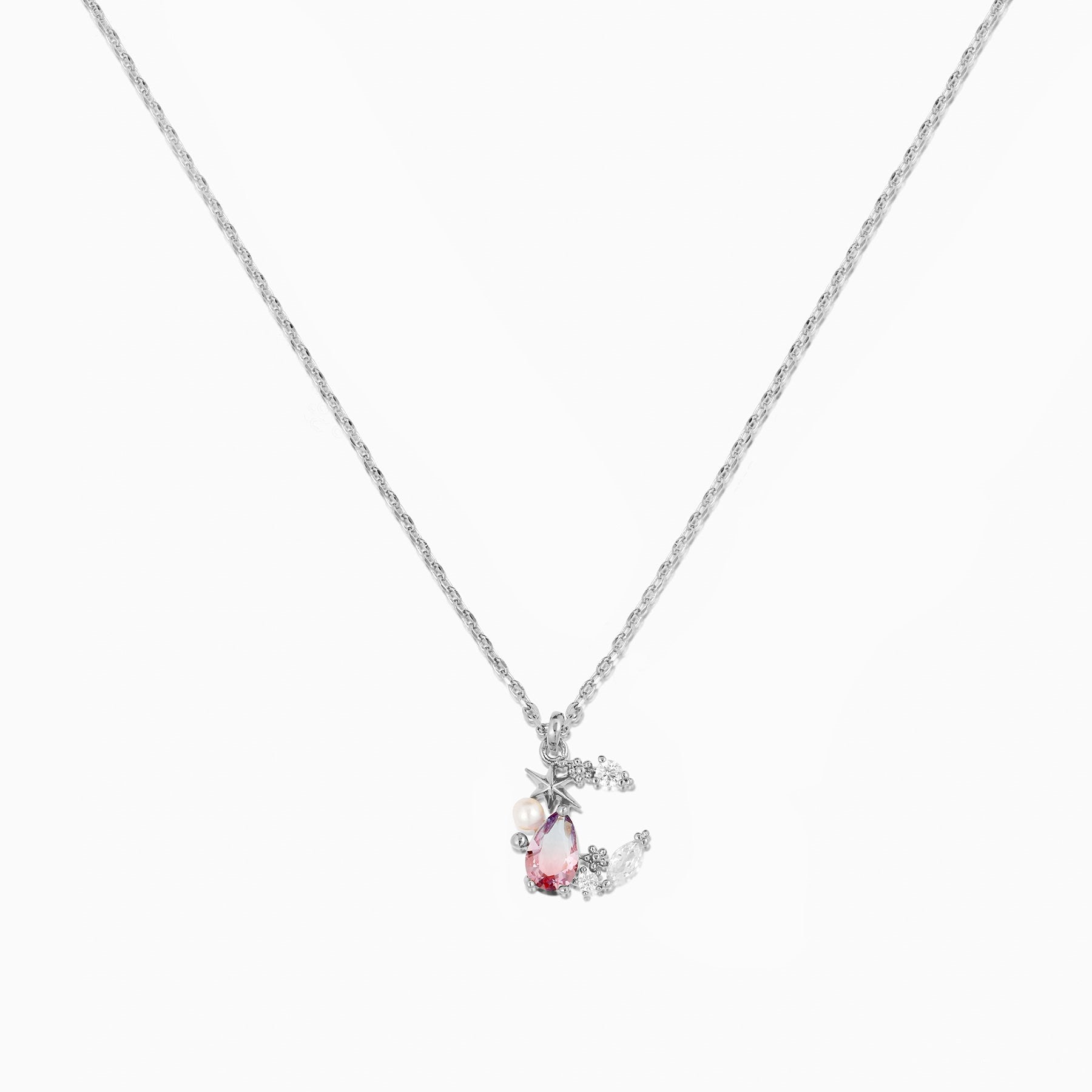 Wholesale Star and Moon Element 18K Gold Preserved Color Necklaces