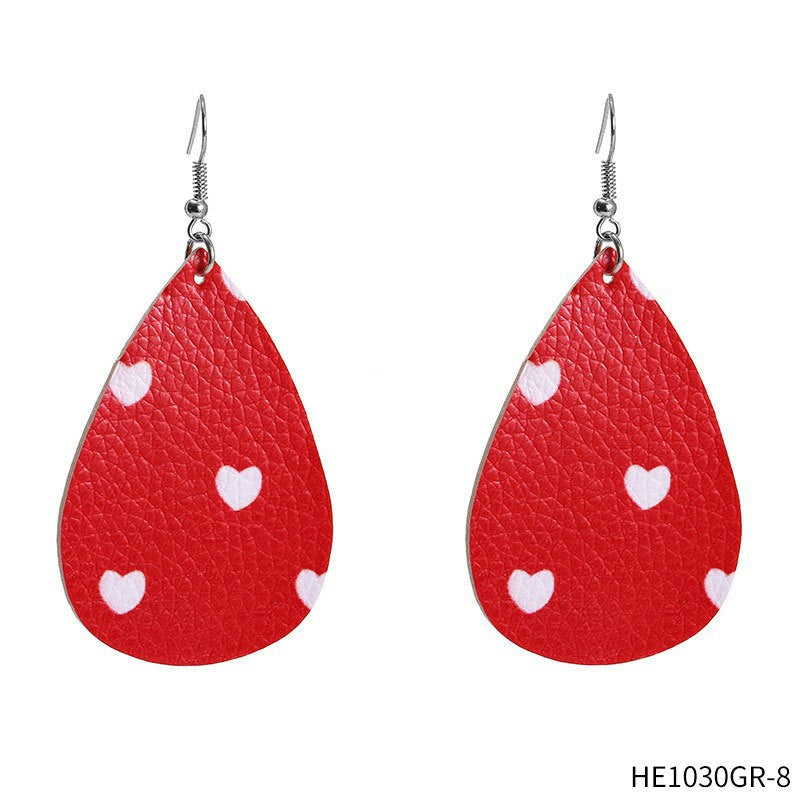 Wholesale Valentine' s Day Sparkling Three Series Heart shaped Acrylic Earrings