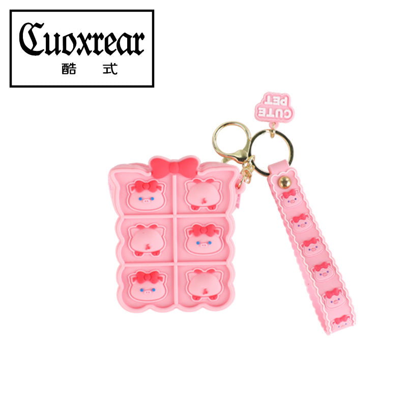 Wholesale Cartoon Silicone Decompression Coin Purse Keychain