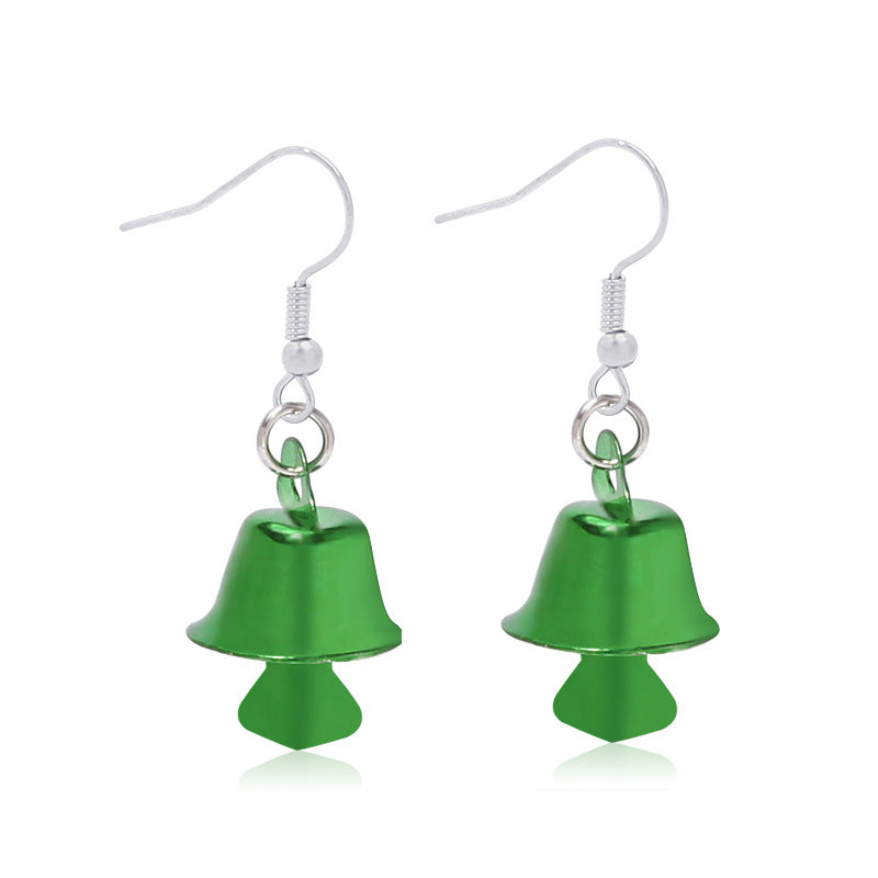 Wholesale 10PCS Christmas Tree Bell Bow Alloy Earrings