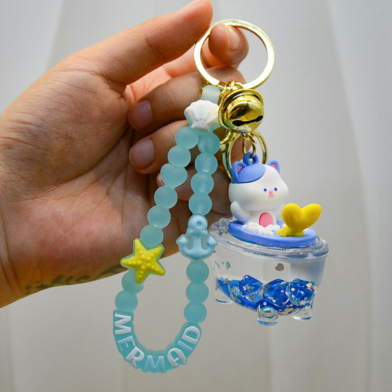 Wholesale Cartoon Animal Bathtub Oil Keychain