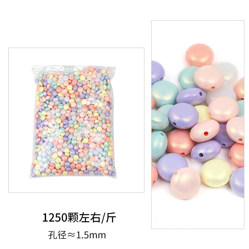 Wholesale ABS Mixed Color Plastic Through Hole Round Beads