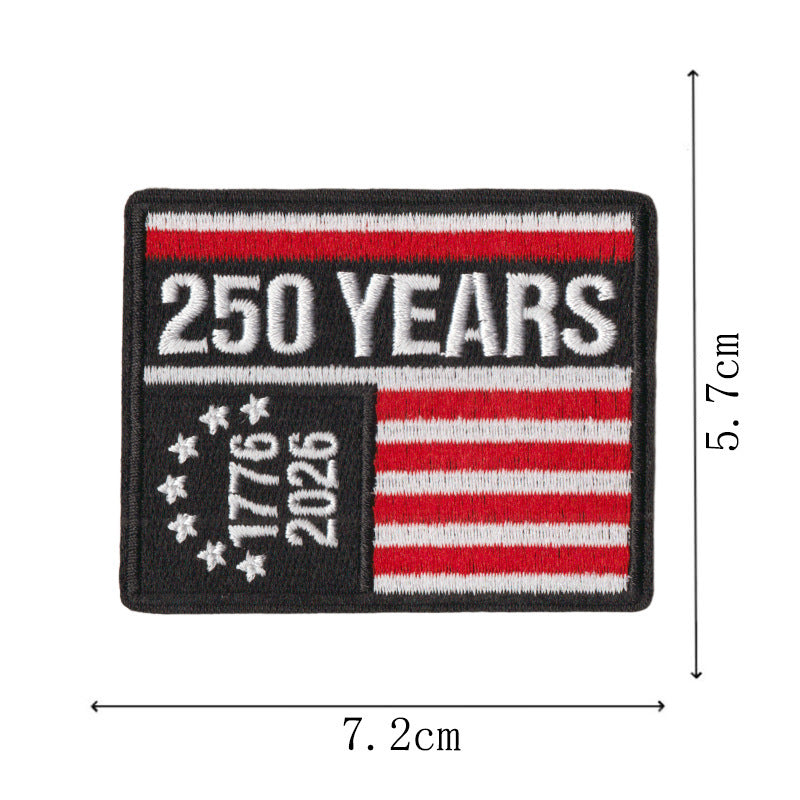 Wholesale Decorative Embroidered Patches 50 Piece Set With Liberty Bell Statue Of Liberty American Flag Design For Towels