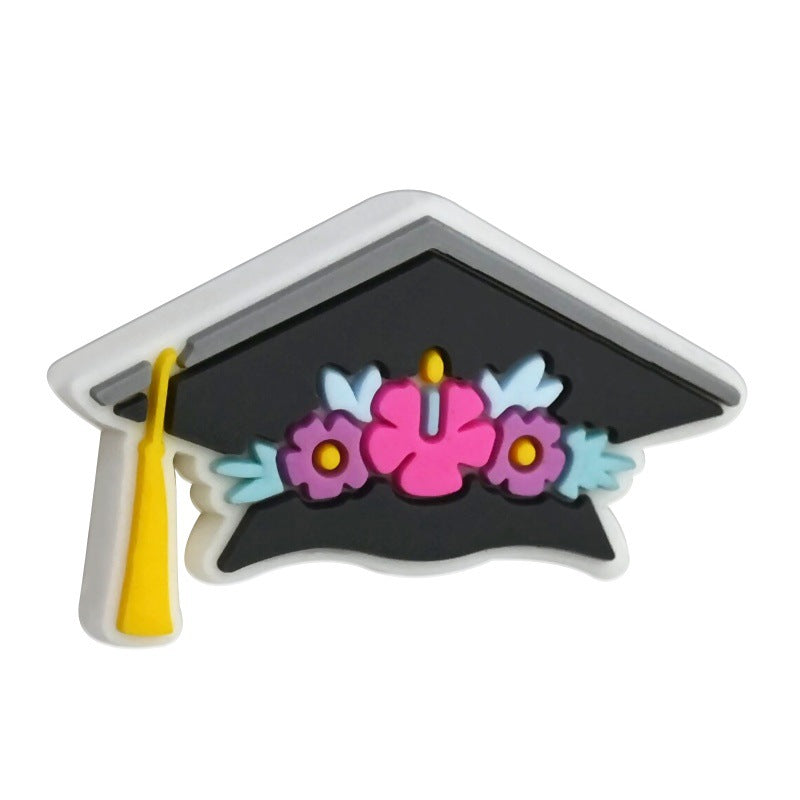 Wholesale Random 100pcs Hat Graduation Season Series Focal Beads