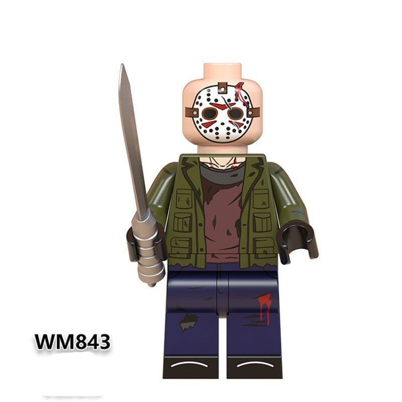 Wholesale assembly building blocks horror figure assembly children' s toys