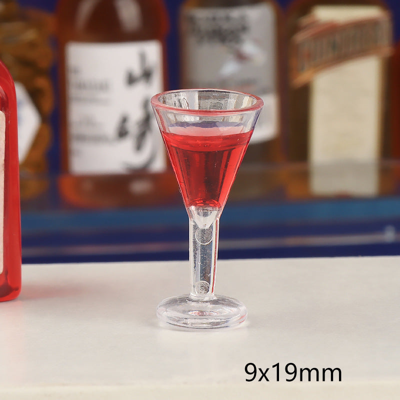 Wholesale Miniature Food Play Mini Red Wine Glass Accessories