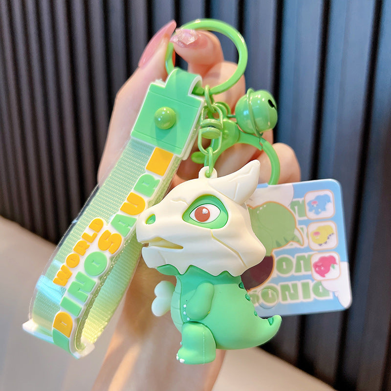 Wholesale Small Dinosaur Skull Cross Dressing Series Cartoon PVC Keychain