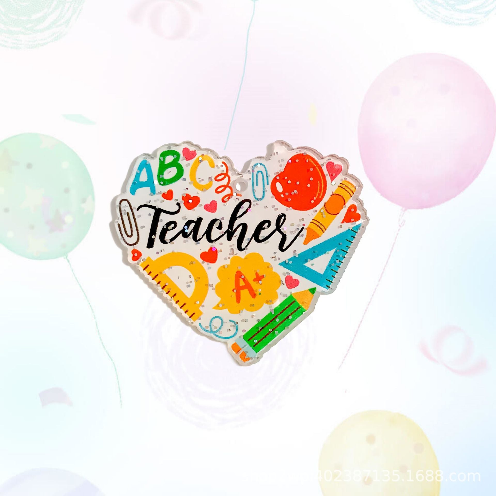 Wholesale 30pcs Acrylic Glitter Campus Style Graduation Season Accessories DIY Materials