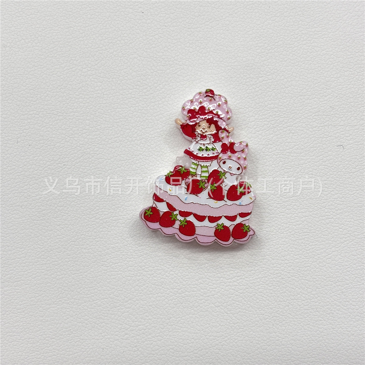 Wholesale 100pcs Acrylic Strawberry Girl Cartoon Beads For DIY Phone Charms Keychains And Bag Accessories