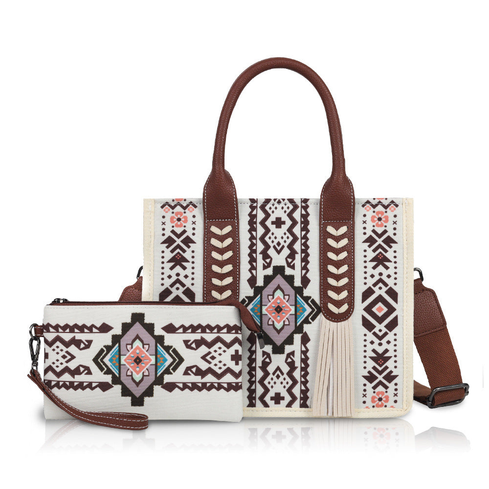 Wholesale Bohemian tote bag ethnic style tassel personality mother and child bag