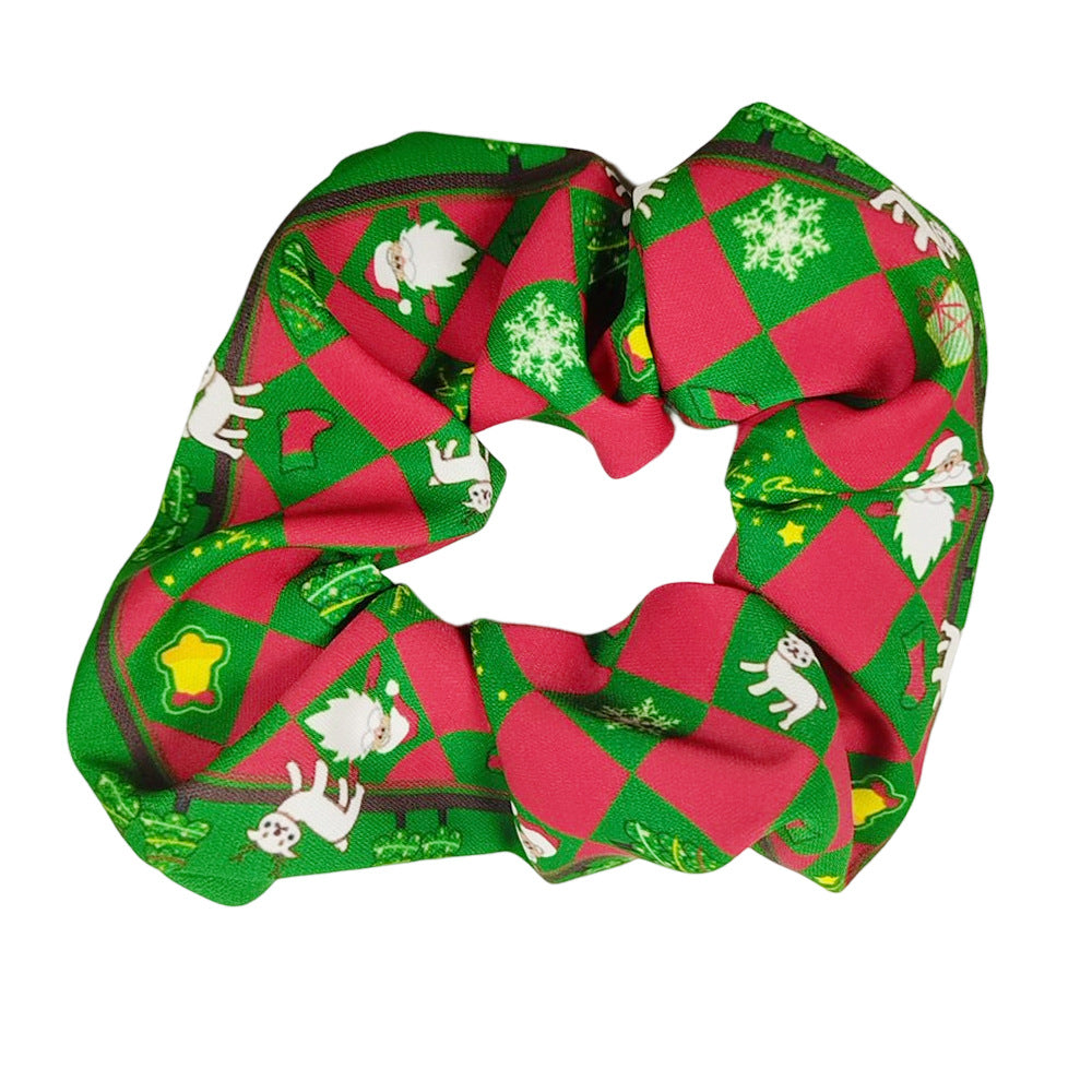 Wholesale Christmas Large Intestine Fabric Hair Ties