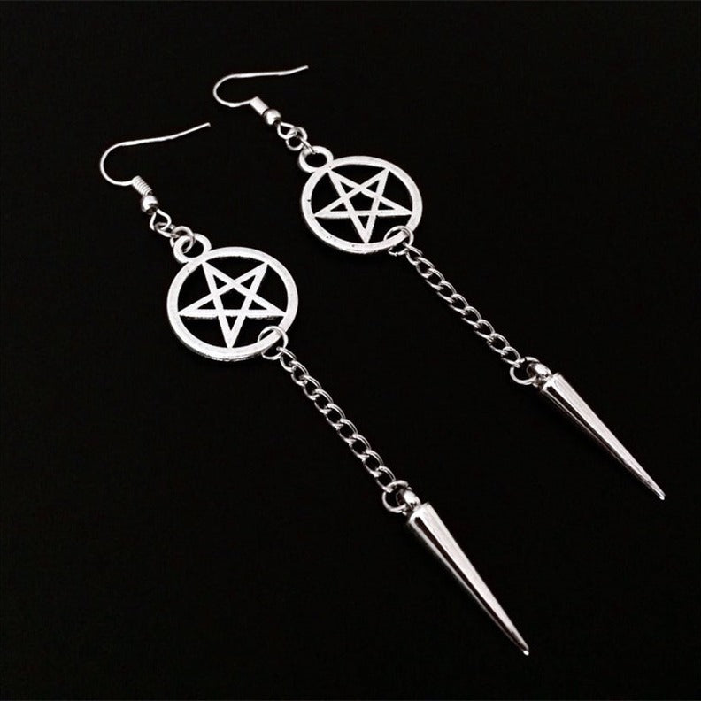 Gothic Diablo Sword Dagger Earrings