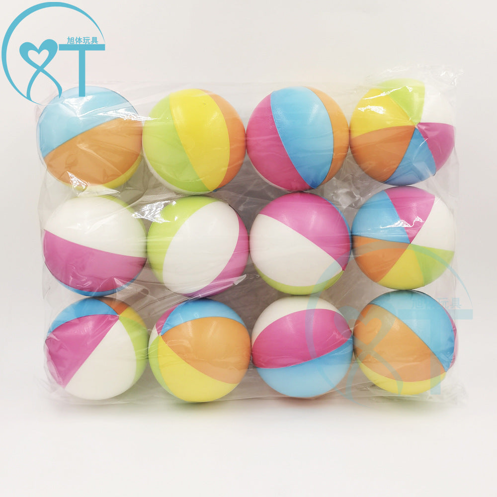 Wholesale 63mm beach ball pu ball foam pressure ball decompression toy pu decompression Macaron beach ball