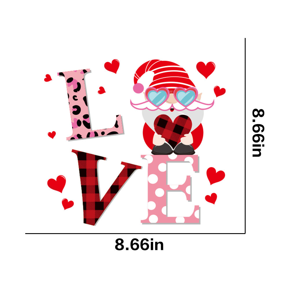 Wholesale 10pcs Pink Love Bear Valentine's Day UV DTF Ready to Press Transfers Wraps