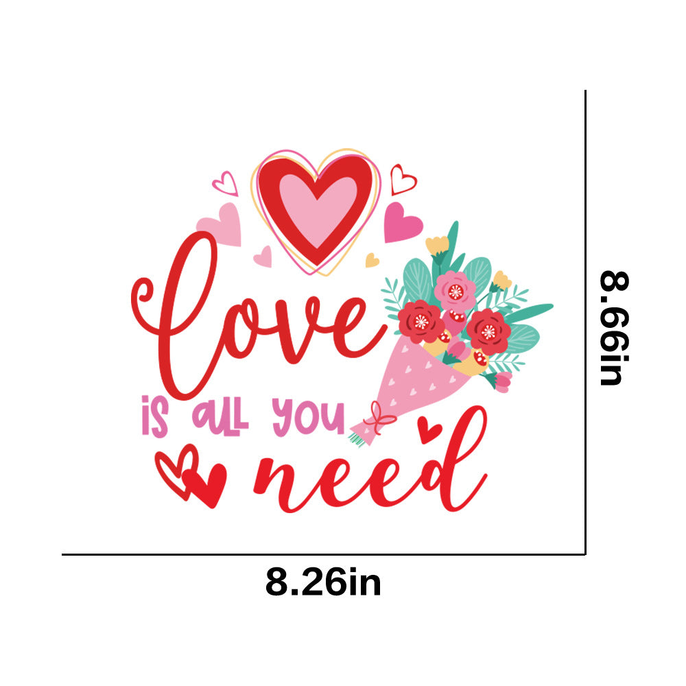 Wholesale 10pcs Pink Love Bear Valentine's Day UV DTF Ready to Press Transfers Wraps