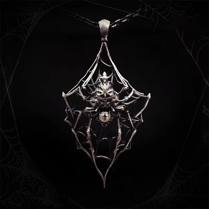Wholesale dark pendant necklace exaggerated gothic mesh decoration