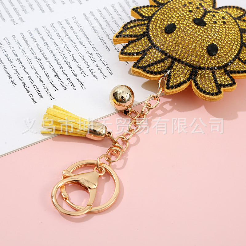 Wholesale Alloy Cute Little Lion Hot Diamond Keychains
