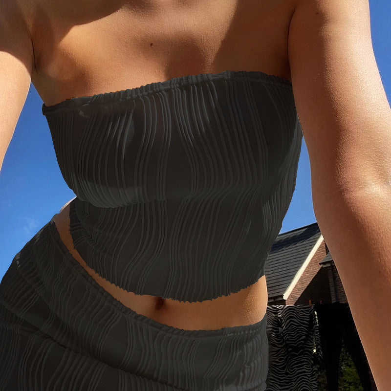 Wholesale Polyester Patchwork Pullover Long Sleeved Round Neck Slim Fit T-shirt