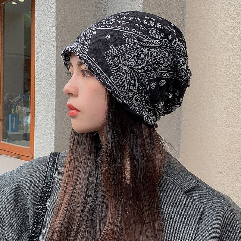 Wholesale Autumn and Winter Imitation Cashmere Double Layer Scarf Multifunctional Pullover Neck Protection Hat