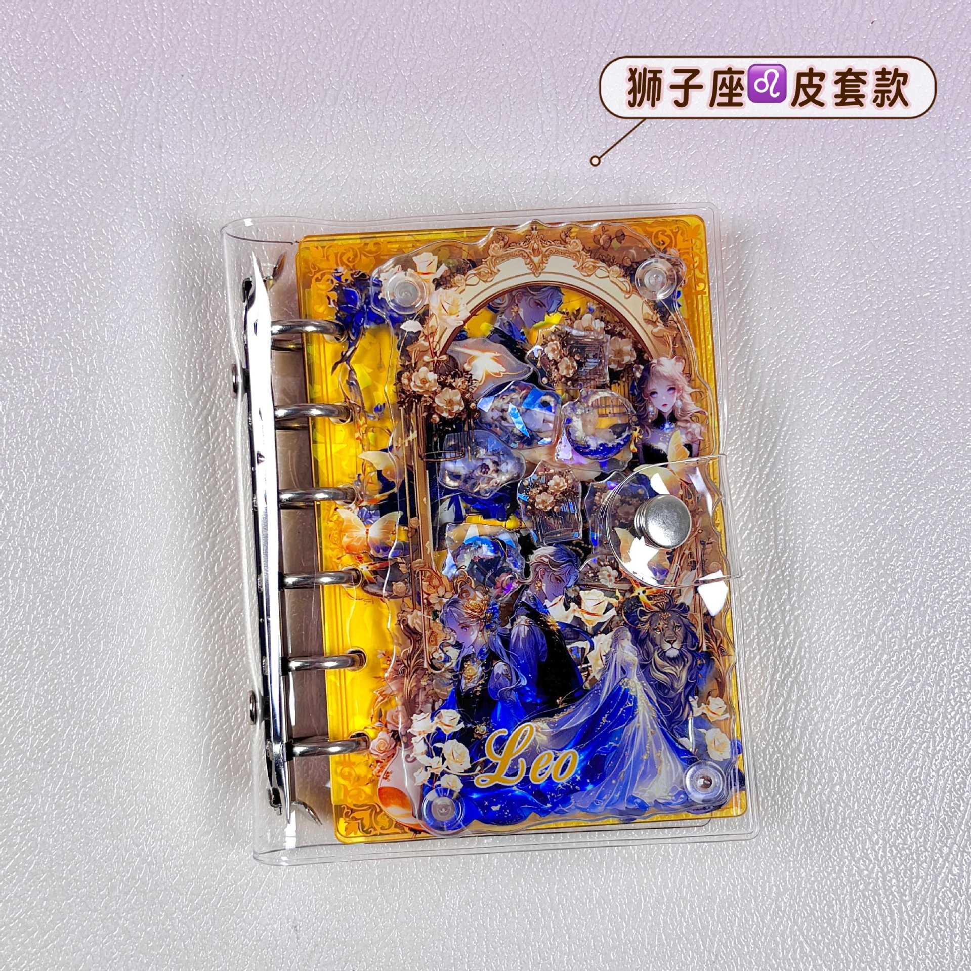 Wholesale Twelve Constellations Acrylic Shaker Book A7 Loose-leaf Notebook