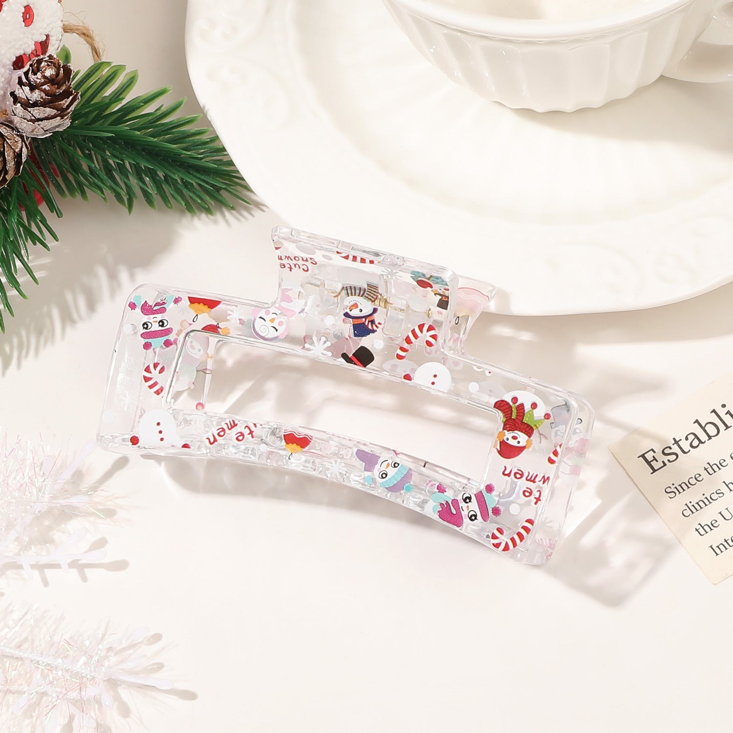 Wholesale Christmas Cute Sweet Print Shark Hair Clips