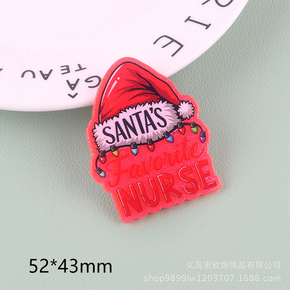 Wholesale 10pcs/pack Cute Cartoon Christmas Ornaments with Acrylic