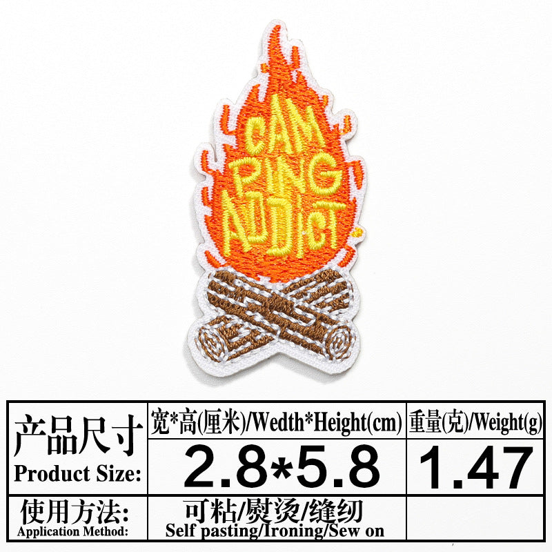 Wholesale Twill Self Adhesive Embroidered Patch Set Decorative Accent For Towels And Outdoor Camping Gear Gift Resale