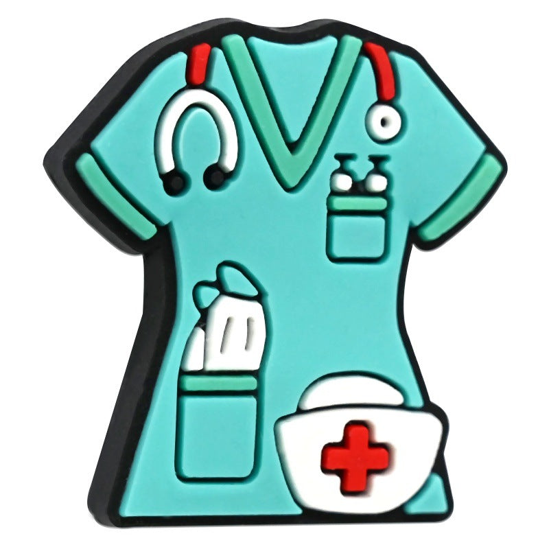 Wholesale  Random 100pcs/pack  Cartoon Medical Nurse Series Beads  Focal Beads